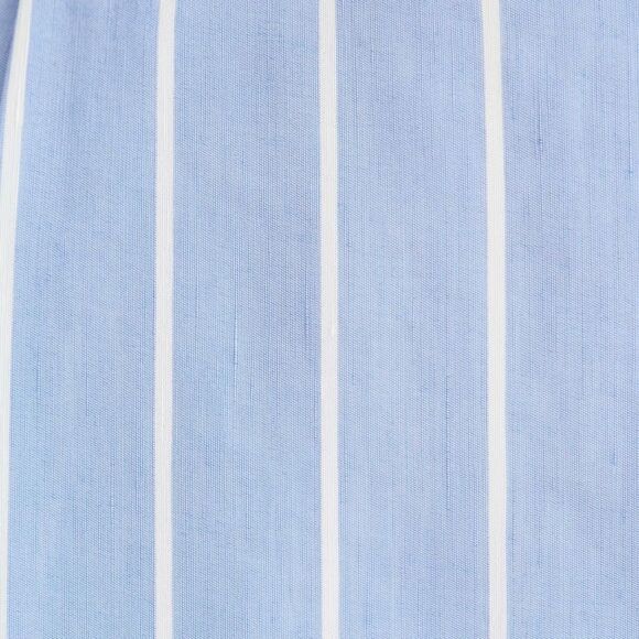 VINCE Pleated woven linen blend wide-leg pants in blue stripe - Picture 6 of 14